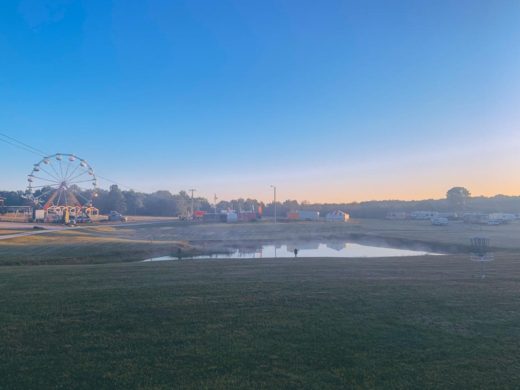 festival at bigfoot adventure with ferris wheel and food trucks