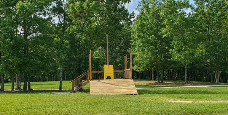 End Point of zipline course