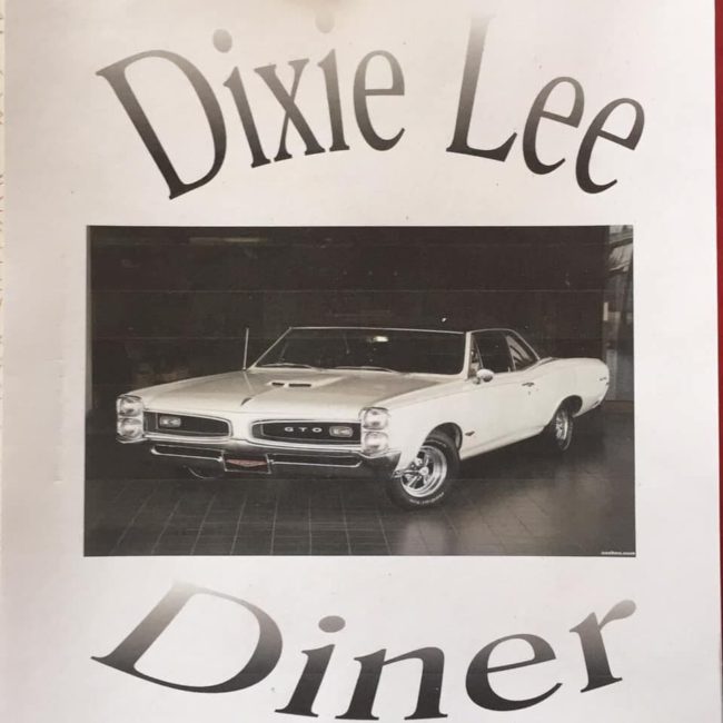 dixie lee diner restaurant in monteagle tennessee logo with classic car