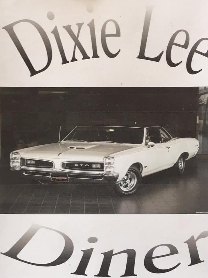 dixie lee diner restaurant in monteagle tennessee logo with classic car